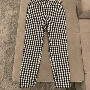 White/Black Checkered Dress Pants